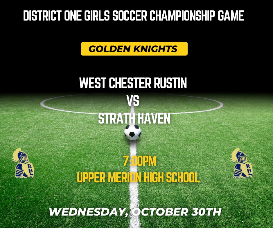 LET’S GO KNIGHTS- GOOD LUCK TONIGHT RUSTIN GIRLS SOCCER‼️⚽️