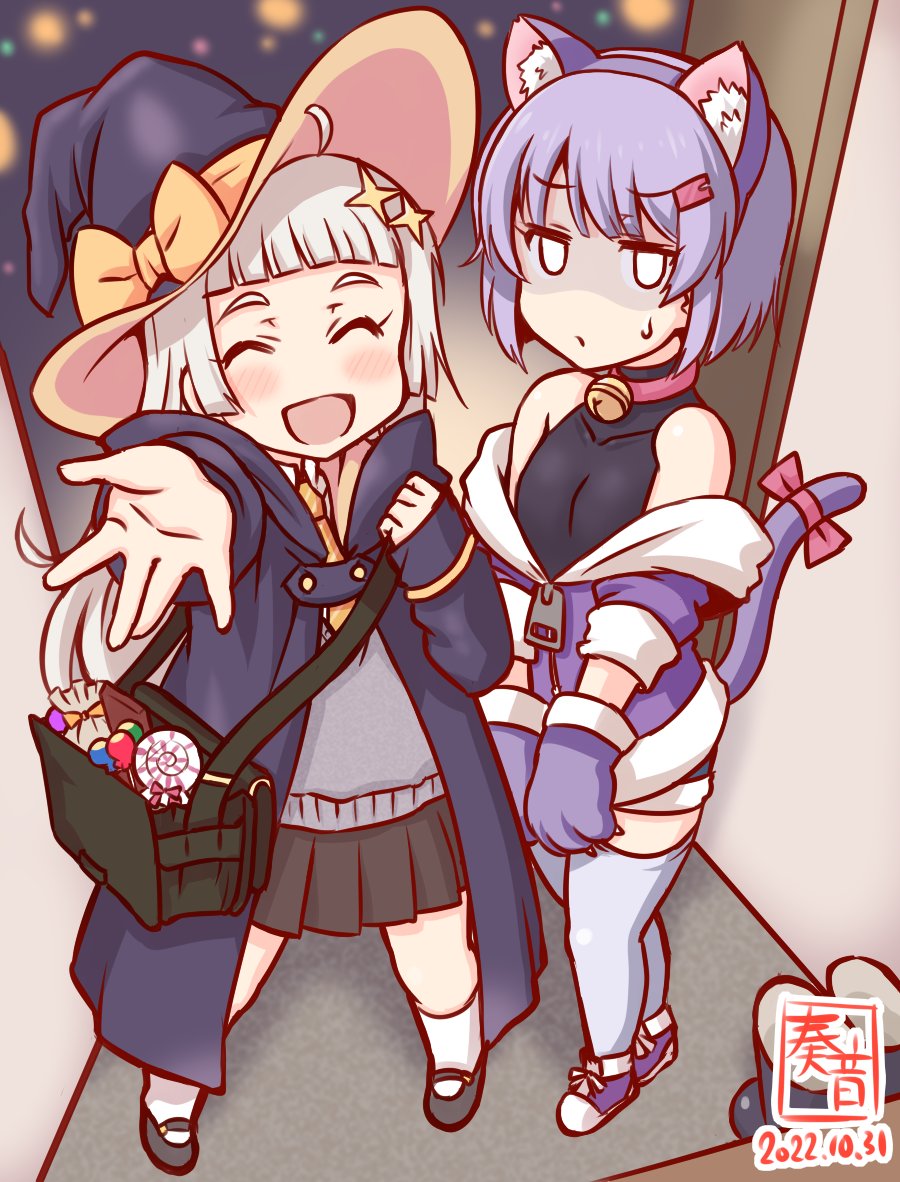 ゆづきず過去ハロウィン絵再掲~♪
#結月ゆかり
#紲星あかり
#ハロウィン