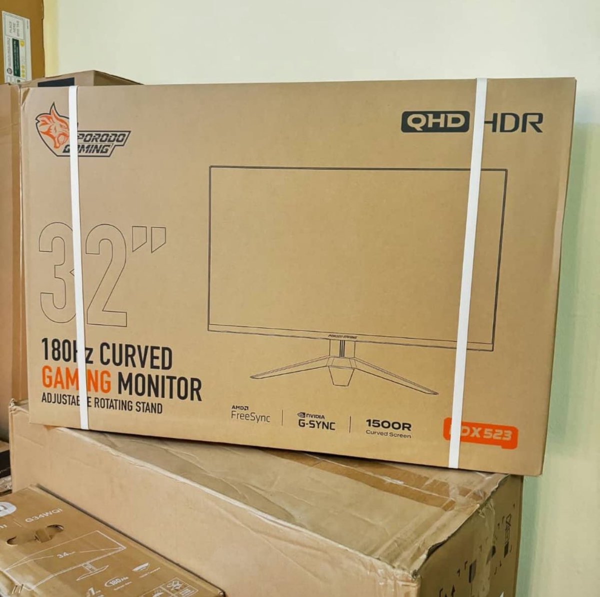 Samtopgadgets's tweet photo. Good morning 

The cheapest 185Hz gaming curved monitor is back at Samtop Gadgets for #470k (ends 4 PM today).

Porodo gaming monitor:  
# HDR (high dynamic range)  
# 2560x1440 @ 165Hz max resolution  
# Super speed VA panel  
# 31.5" diagonal size https://t.co/qc0rgZCrvQ