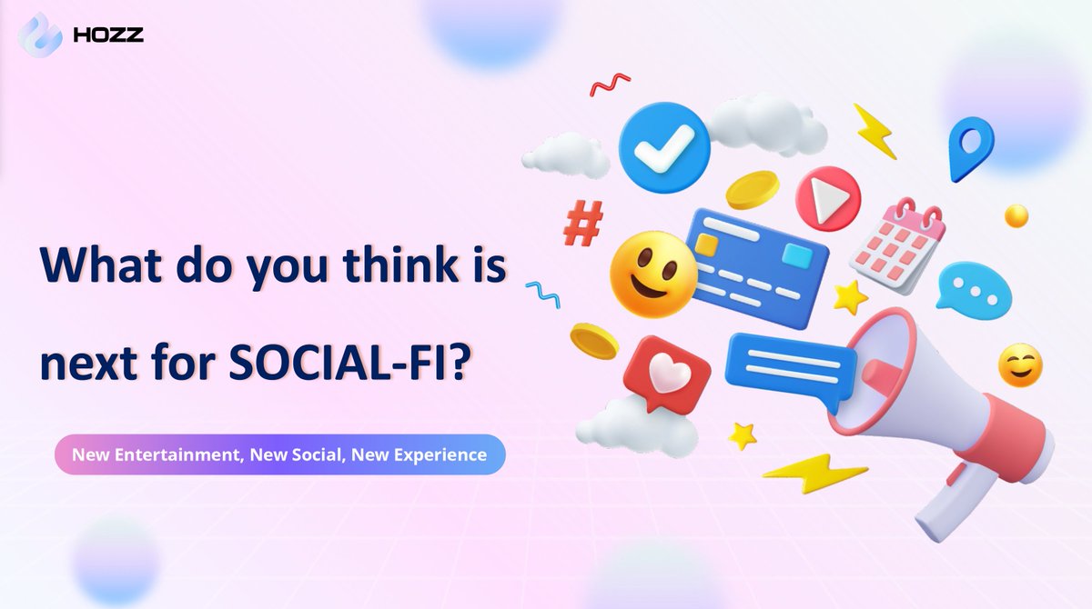HozzSocial's tweet photo. What is your vision for the future of SocialFi?! What would take this innovation to the next level?
What you want for future of SocialFi can be realised here. Let’s build HOZZ together!
#hozz
#socialfi https://t.co/znWs768Okg