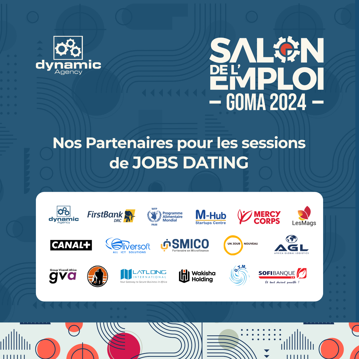 Dynamicagencycd's tweet photo. 🌟 Salon de l'Emploi GOMA 2024 !🌟

Découvrez les entreprises et organisations partenaires pour les sessions de recrutement.

📅 Vendredi 01 Novembre 2024  
⏰ De 08h00 à 17h00 
📍 Salle des fêtes La Marquise  

#Salondelemploi #Opportunités #RH #Carriere #BusinessNetworking https://t.co/6M31pTkBCm