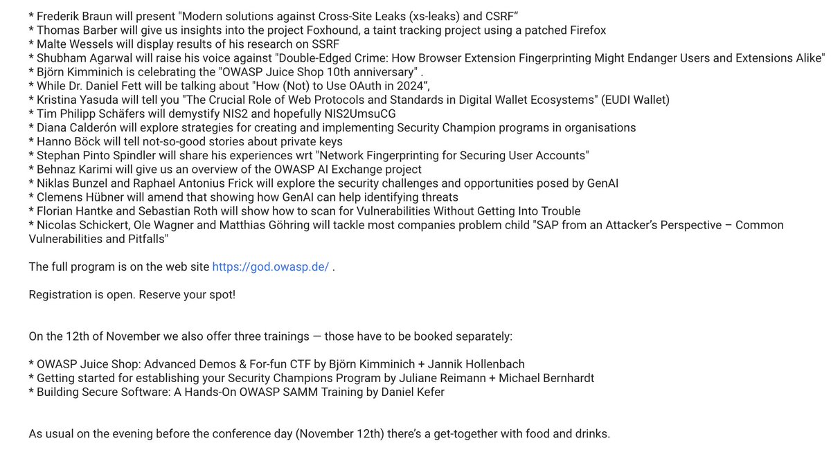 OWASP Germany tweet media