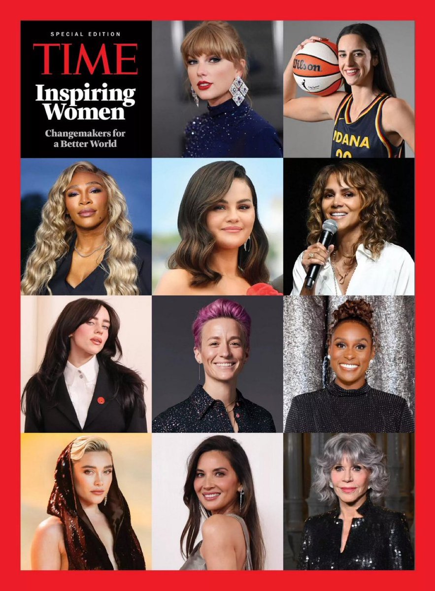 updateswiftbr's tweet image. Taylor Swift está na capa da edição especial da revista Time de 2024 - “Mulheres Inspiradoras”. ❤️