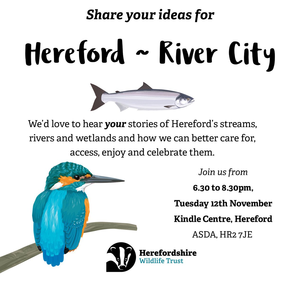Herefordshire Wildlife Trust (@herefordshirewt) on Twitter photo *Hereford ~ River City*
Join us at the Kindle Centre on 12th November - free, all welcome.
herefordshirewt.org/events/2024-11…
@HerefordMuseums <a href="/_TalkCommunity/">Talk Community 🌈</a> <a href="/hvoss_hereford/">hvoss</a> <a href="/Vennture2/">Herefordshire Vennture</a> <a href="/nmite_ac/">New Model Institute for Technology and Engineering</a> <a href="/HerefordArtsCol/">Hereford Art College</a> *Hereford ~ River City*
Join us at the Kindle Centre on 12th November - free, all welcome.
herefordshirewt.org/events/2024-11…
@HerefordMuseums <a href="/_TalkCommunity/">Talk Community 🌈</a> <a href="/hvoss_hereford/">hvoss</a> <a href="/Vennture2/">Herefordshire Vennture</a> <a href="/nmite_ac/">New Model Institute for Technology and Engineering</a> <a href="/HerefordArtsCol/">Hereford Art College</a>