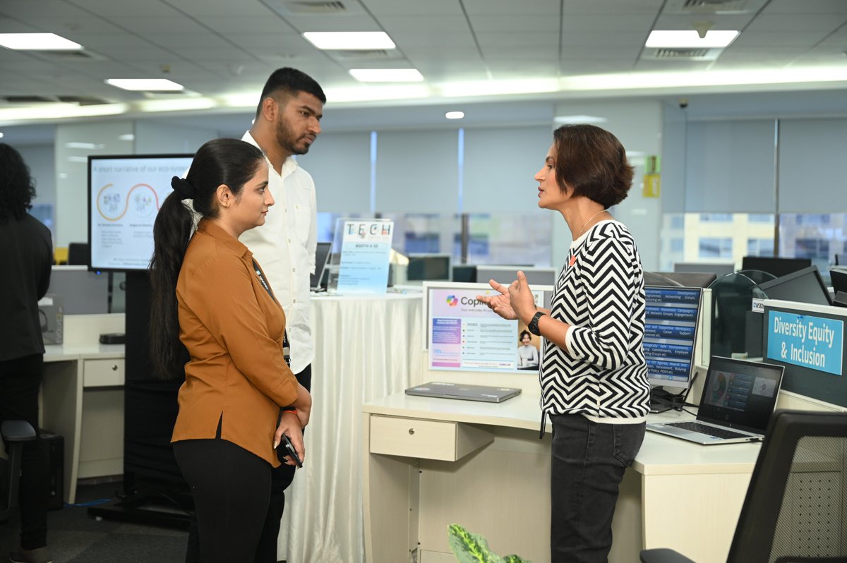 Maersk's tweet photo. Tech Demo Day debuted in Pune, India! Teams showcased cutting-edge projects in Application Modernisation, Automation, and #AI 🤖 CTIO Navneet Kapoor’s keynote set the tone for a day of live demos, inspiring our drive for smarter solutions ⭐️ #Maersk #Innovation #TechDemoDay #Tech https://t.co/JSRdsFsRjK