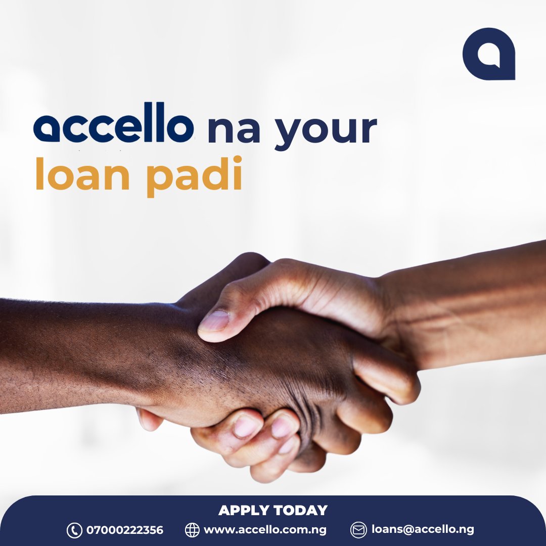 Accello_ng's tweet image. No matter the money wahala you get, you can always count on us to come through for you.

Call 07000222356 to apply for a quick and easy loan today. 

#Accello #JustLoans #MoneySolutions