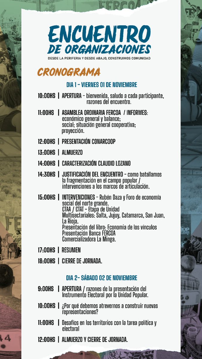 conarcoop's tweet photo. El próximo viernes y sábado (1 y 2 de noviembre) #fercoa organizará un Encuentro de Organizaciones y también realizarán su 5° Asamblea Ordinaria. En ese marco, @RamiE_Martinez, presidente de la Confederación va a estar participando...

Más info 👉https://t.co/sfMSicsdoP https://t.co/qIZUyL9s1U