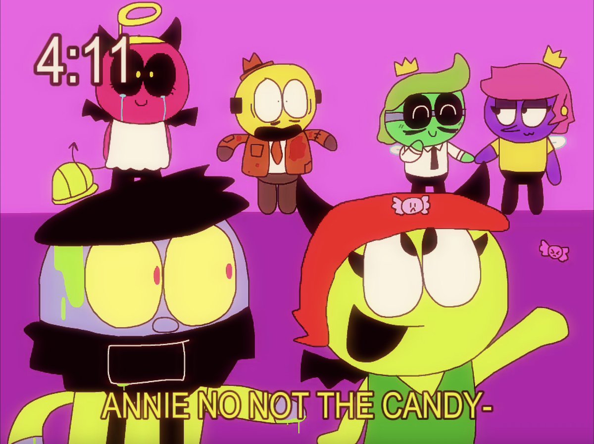 DaBluKitteh's tweet photo. Day 30 of Antober: Costume Party!

(anton, annie, brulo, danton, and nina costumes suggested by @DUM_GUY_X)

#antonblast #Antober https://t.co/bLEZD7K1Pl