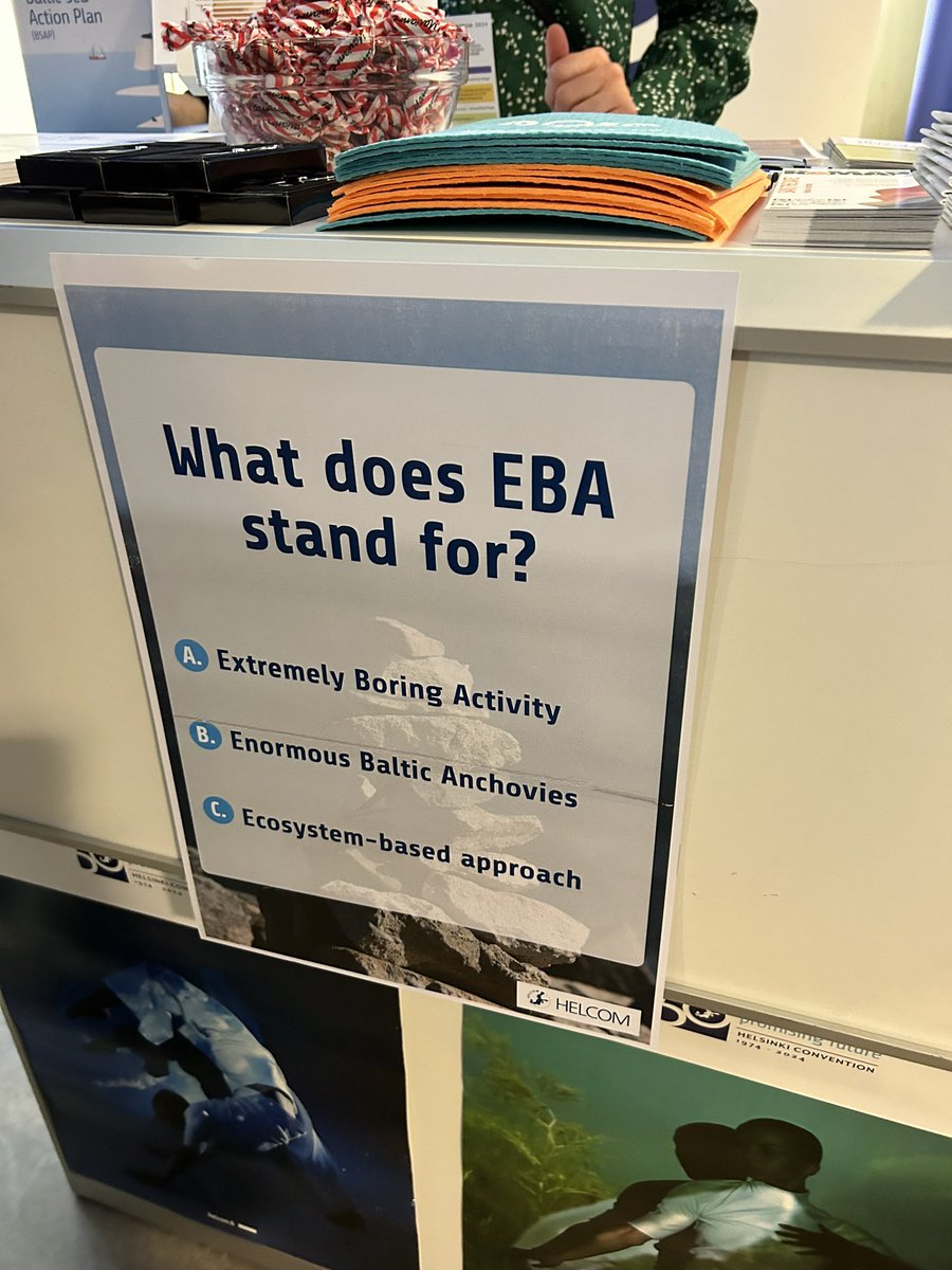 veidemanek's tweet photo. 🤔What is the correct answer to this question? @HELCOMInfo has this quiz at the networking village of the @EUSBSR Annual Forum. #MSP comunity should no it😂 https://t.co/AUYL6z3cwP