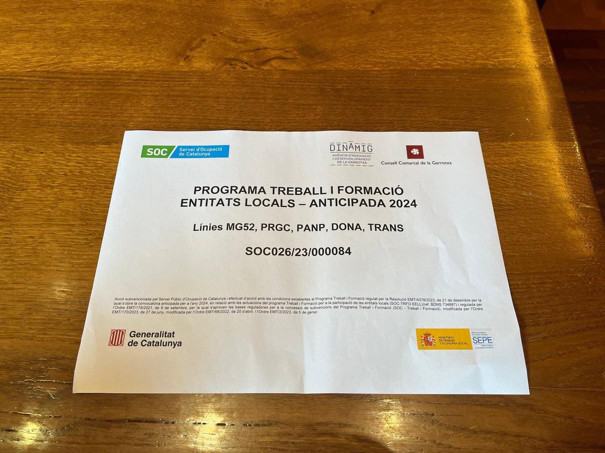 Lluís Guinó Subirós (@lluisguino) on Twitter photo <a href="/Aj_Besalu/">Ajuntament de Besalú</a> participa amb 10 municipis <a href="/CCGarrotxa/">Consell Comarcal de la Garrotxa</a> en el programa <a href="/ocupaciocat/">Ocupació</a> Treball de reforç #TreballiFormació (mediació +TIC) per a persones +55anys (sense percepció ni renda garantida) fins 24/10/25 + #treball
#politiquessocials a #BesalúSempre
<a href="/manas_serra/">IRENE MAÑAS SERRA</a> <a href="/DinamiGarrotxa/">DinàmiG</a> <a href="/Aj_Besalu/">Ajuntament de Besalú</a> participa amb 10 municipis <a href="/CCGarrotxa/">Consell Comarcal de la Garrotxa</a> en el programa <a href="/ocupaciocat/">Ocupació</a> Treball de reforç #TreballiFormació (mediació +TIC) per a persones +55anys (sense percepció ni renda garantida) fins 24/10/25 + #treball
#politiquessocials a #BesalúSempre
<a href="/manas_serra/">IRENE MAÑAS SERRA</a> <a href="/DinamiGarrotxa/">DinàmiG</a>