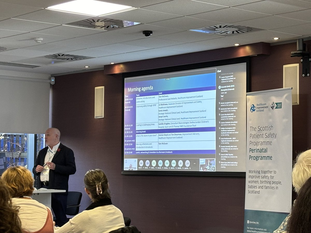 Delighted to be representing <a href="/ScotNeoNurses/">Scottish Neonatal Nurses' Group 💙</a> at today’s <a href="/mcqicspsp/">SPSP Perinatal and SPSP Paediatric Programmes</a>  National Learning Session.
Lots of sharing and learning with perinatal and paediatric colleagues across Scotland 
@tom0mcewan <a href="/ScotPerinatal/">Scottish Perinatal Network</a>