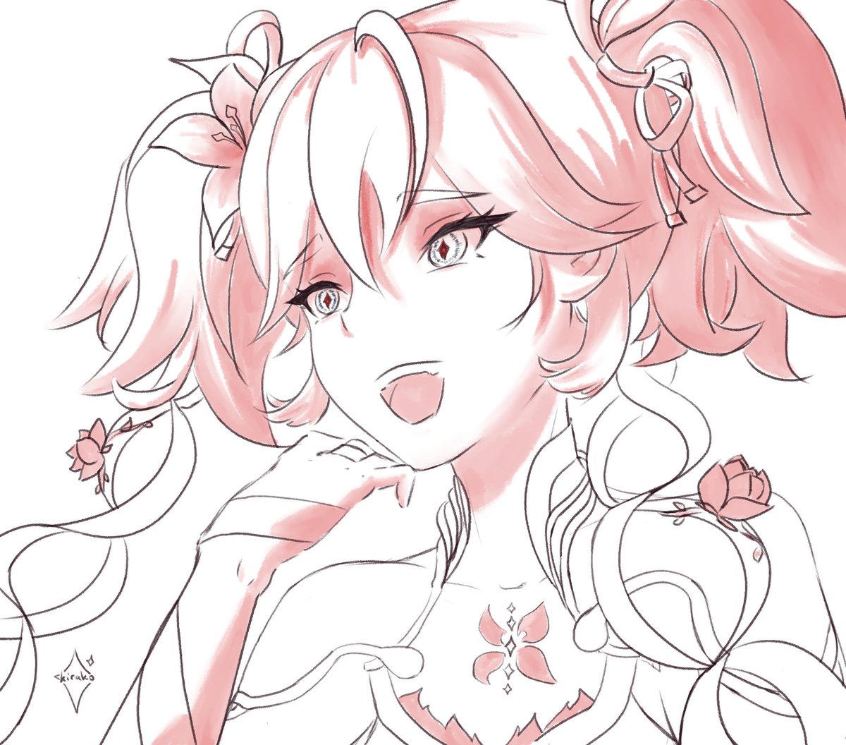kirakoyuu's tweet photo. day 29 // #artstudy #wipart 
just two weeks until she will make all the flowers her own 
#Camellya #Wuthering_Waves #animedigitalart #WIP #fanart https://t.co/U5jJfBPpRL