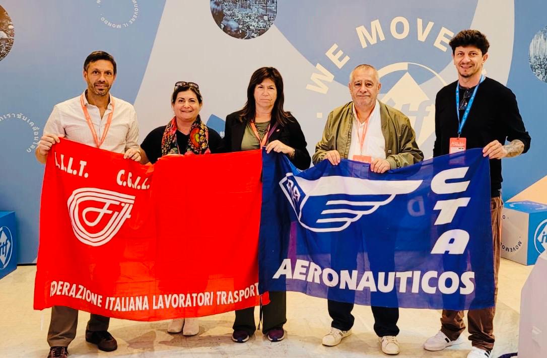 Filt Cgil Nazionale (@filtcgil) on Twitter photo FILT-CGIL supports today’s strike of the Argentinian comrades from CTA-Aeronauticos and stands with them in their fight.
<a href="/ITFglobalunion/">International Transport Workers' Federation (ITF)</a> #30ottobre #internazionale FILT-CGIL supports today’s strike of the Argentinian comrades from CTA-Aeronauticos and stands with them in their fight.
<a href="/ITFglobalunion/">International Transport Workers' Federation (ITF)</a> #30ottobre #internazionale