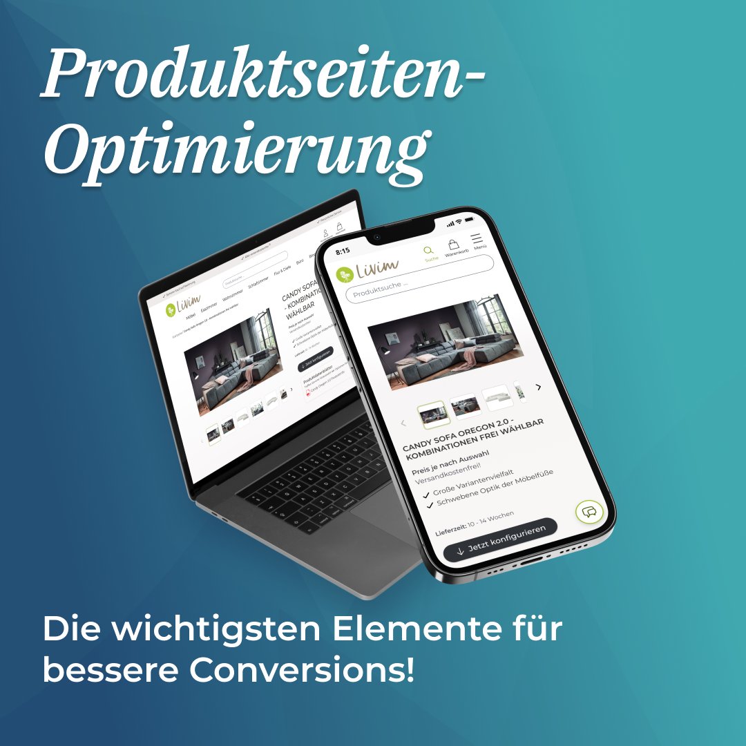 𝗘𝗿𝗳𝗼𝗹𝗴𝗿𝗲𝗶𝗰𝗵𝗲 𝗣𝗿𝗼𝗱𝘂𝗸𝘁𝘀𝗲𝗶𝘁𝗲𝗻 🚀

➡️33 % der Käufer entscheiden basierend auf Bildqualität

➡️Kundenbewertungen senken Kaufbarrieren

➡️Klare Struktur &amp; Varianten steigern Vertrauen

Bei e3n gestalten wir Shops, die überzeugen – visuell und technisch!