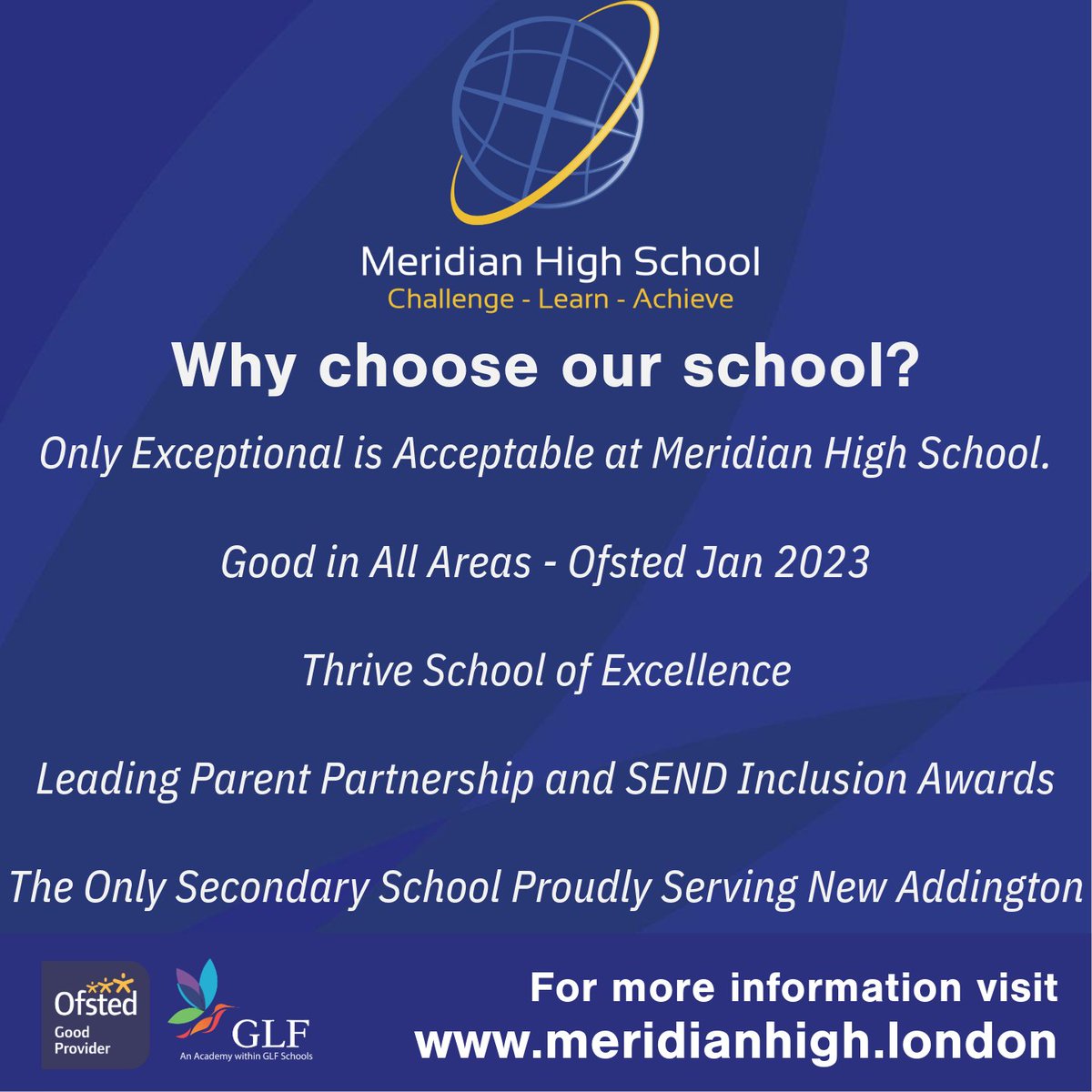 Don't miss out!

The application deadline for September 2025 is almost here! We can't wait to welcome your child into our community of ambitious, resilient students. Apply now and secure your place!

🎓📚👨‍‍‍

#EnrollNow #JoinOurCommunity #FutureScholars