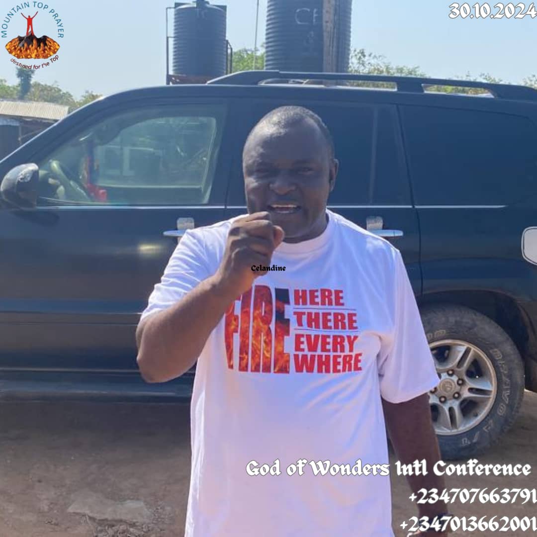 IGNewman's tweet image. Prayer Point:
Powers of darkness  from your village be destroyed by fire. 
#GodOfWonders
#IntlConference
#EvangIGNewman
#FireHereFireThere
#MountainTopPrayer