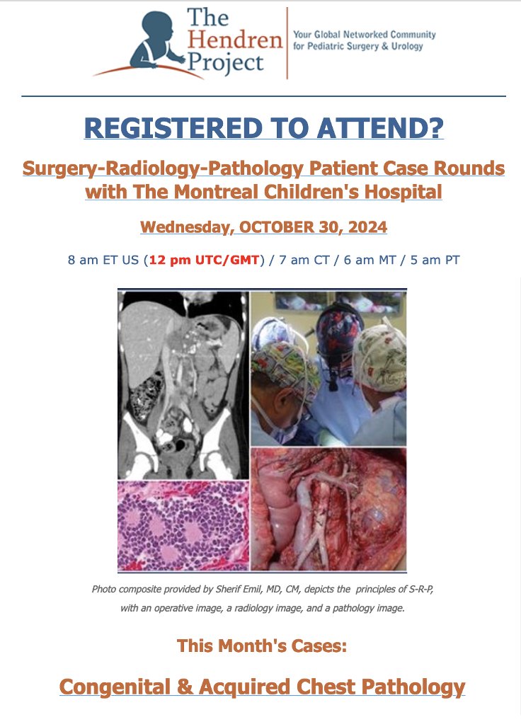 The Hendren Project (@hendrenproject) on Twitter photo JOIN US TODAY <a href="/hendrenproject/">The Hendren Project</a> for SRP Rounds with Montreal Children's Hospital. This Month's Cases: Congenital & Acquired Chest Pathology. How To Attend: bit.ly/3A5A11J JOIN US TODAY <a href="/hendrenproject/">The Hendren Project</a> for SRP Rounds with Montreal Children's Hospital. This Month's Cases: Congenital & Acquired Chest Pathology. How To Attend: bit.ly/3A5A11J