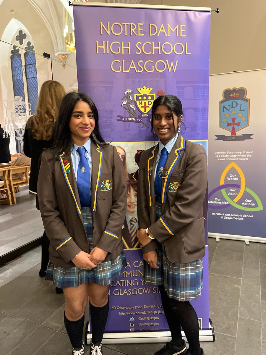 notredamehighre's tweet photo. A lovely evening on Monday night at the High Schools Mass @ArchdiocGlasgow 

Thank you to those wonderful pupils who represented us! @ndhsglasgow 💛💙🤎🌻 https://t.co/LT9fhtDcMv