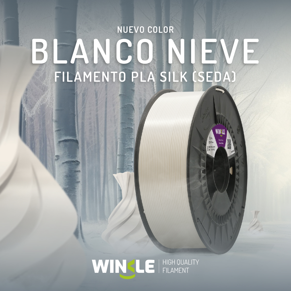 winkle_3d's tweet photo. ❄️✨ ¡Nuevo PLA Silk Blanco Nieve! Brillante, sedoso y perfecto para impresiones 3D con acabados únicos.
Alta resistencia y sin atascos. ¡Haz que tus proyectos brillen! 💫

#PLASilk #BlancoNieve #Impresión3D #filamento3d https://t.co/qfaeP9o4he