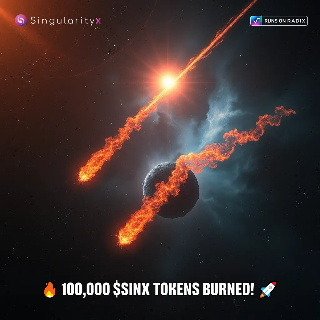 xrdSingularityX's tweet photo. π₯ 100,000 $SINX Tokens Burned! π
Our fourth burn is complete, reducing the supply by 100,000 tokens! More burns are on the way as we continue building a stronger SingularityX ecosystem. Stay tuned for the next move! πβ¨
#Radix #SingularityX #Burn
TX:
https://t.co/kY1NaOQsOD https://t.co/Xzy9kAc8VU