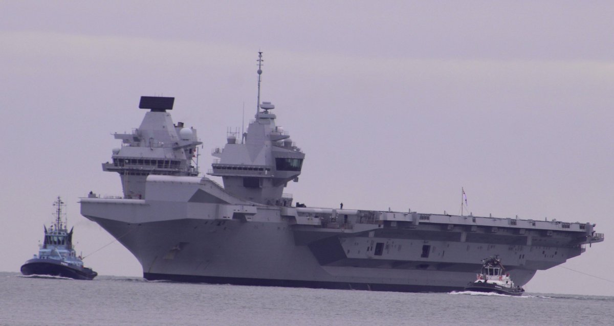 👋📷 <a href="/HMSPWLS/">HMS Prince of Wales</a> makes her way back into Portsmouth this morning afternoon participation in strike warrior exercise <a href="/NATO/">NATO</a> <a href="/WarshipCam/">WarshipCam</a> <a href="/NavyLookout/">Navy Lookout</a> <a href="/FredsDotW/">Freddie Webb</a> <a href="/georgeemmett8/">George Emmett</a> <a href="/VisitHampshire/">Visit Hampshire</a> <a href="/UKDefJournal/">UK Defence Journal</a> <a href="/UKForcesTracker/">UK Forces Tracker</a>