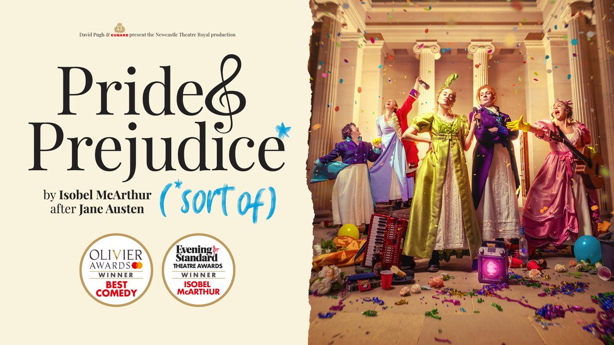 Our beautiful new artwork for Pride and Prejudice* (*Sort of). The Olivier and Evening Standard Award winning show that is taking the UK and the world by storm!

IT'S THE 1800s.
IT'S PARTY TIME.
LET THE RUTHLESS MATCHMAKING BEGIN