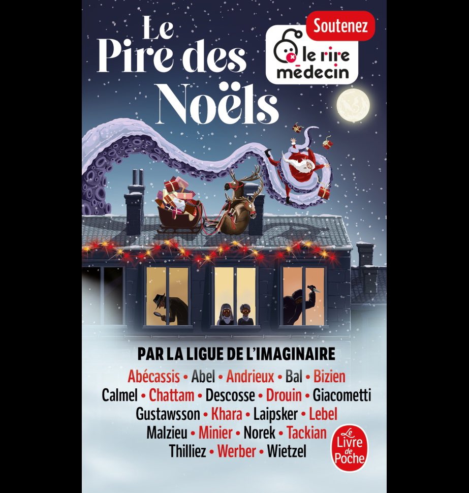 aujourd’hui sort notre premier recueil. 21 nouvelles. C’est en soutien à Rire MEDECIN, une association qui apporte le sourire aux enfants hospitalisés.

Rdv dès aujourd’hui en librairie. 
Séance de dédicaces le 6 novembre à la Librairie de Paris (place Clichy) à 19h. 
La LDI.