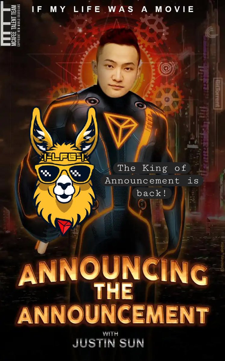 LFG_army's tweet photo. I am announcing that... an announcement about THE announcement is coming soon! ๐๐ข Stay hyped, #TRON famโ@justinsuntronโs got us on the edge of our seats again. ๐๐ #LFG!
#Crypto #TRX #AnnouncementInception
https://t.co/SIVW7kzSmd https://t.co/EVqpxgMLCG