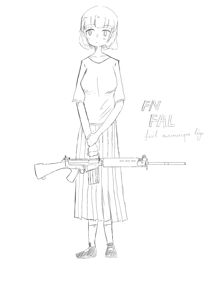 sketch art
FN FAL