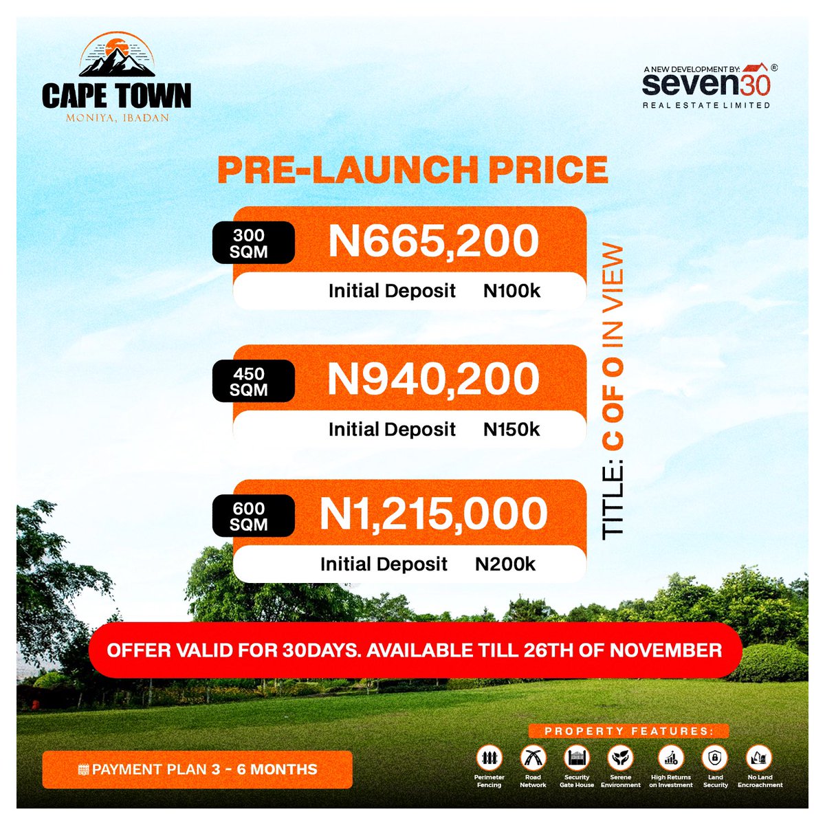 Seven30hq's tweet photo. BIG BIG THINGS!๐๐ฅ๐ฅ
The pre-launch offer ends in just one monthโseize the opportunity while you still can!
#newrelease #landinibadan #seven30 #landinmoniyaibadan https://t.co/M2qim9a021