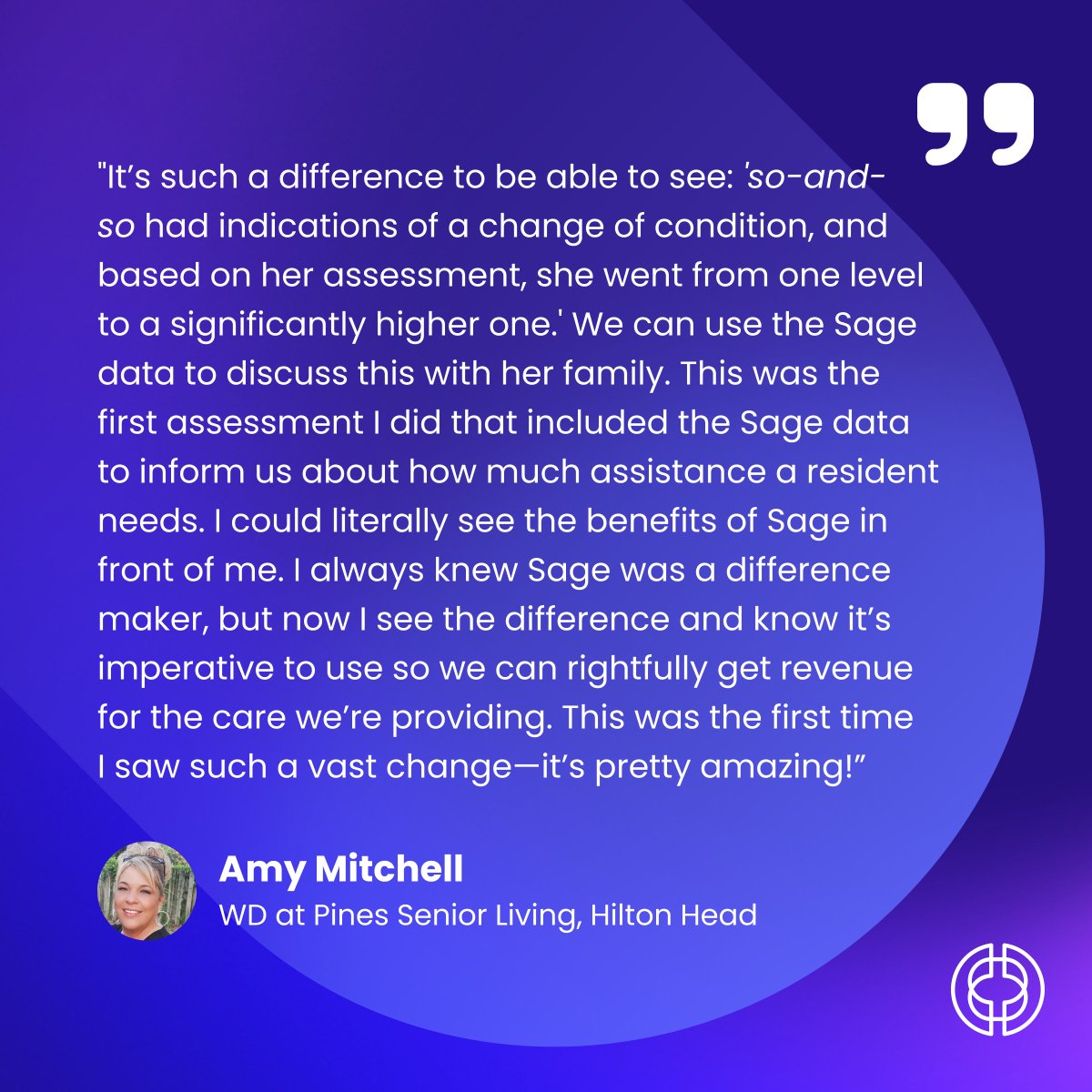 Senior living is about caring for mothers and fathers and uncles and aunts and grandmas and grandpas. With Sage, you can explain exactly what a resident needs and why, which completely changes the conversation. 📞