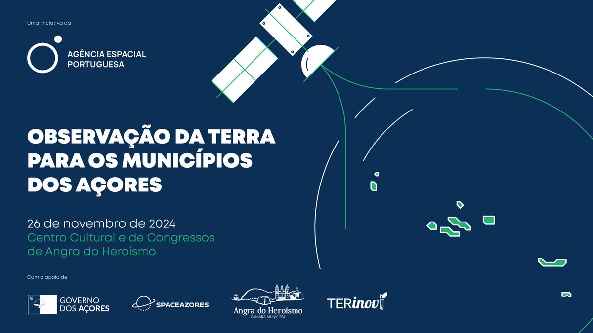 +ATLANTIC (@colabatlantic) on Twitter photo 🛰️O +ATLANTIC apoia o evento “Observação da Terra para os Municípios” da <a href="/portugalspace/">Agência Espacial Portuguesa</a> nos Açores
🌍Iremos apresentar a plataforma #AtlanticSENSE e consultar stakeholders locais sobre necessidades de dados de #ObservaçãodaTerra
🖋️ Inscreva-se até 11 Nov: lnkd.in/dQHiEJ_s 🛰️O +ATLANTIC apoia o evento “Observação da Terra para os Municípios” da <a href="/portugalspace/">Agência Espacial Portuguesa</a> nos Açores
🌍Iremos apresentar a plataforma #AtlanticSENSE e consultar stakeholders locais sobre necessidades de dados de #ObservaçãodaTerra
🖋️ Inscreva-se até 11 Nov: lnkd.in/dQHiEJ_s