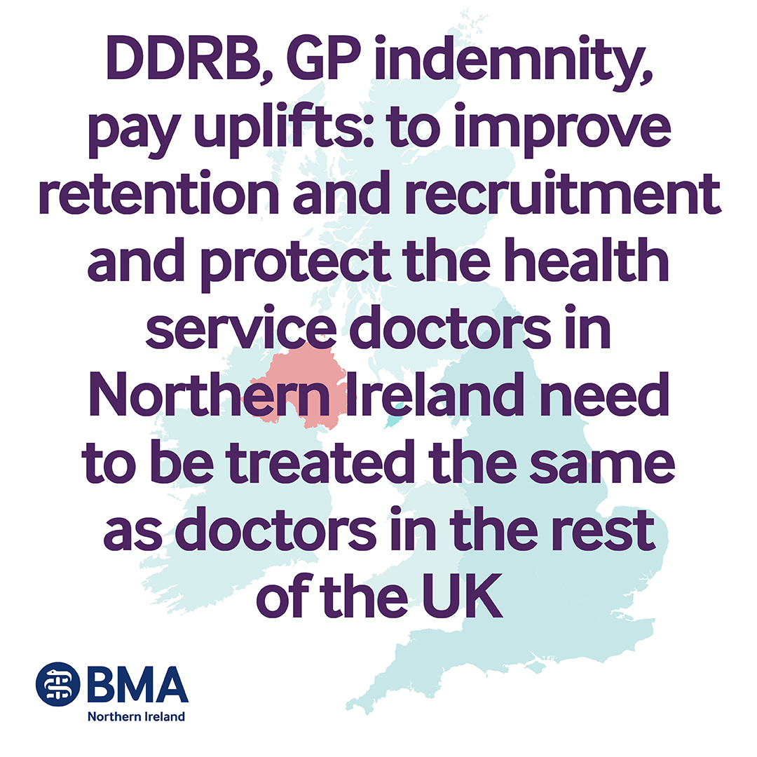 Doctors in Northern Ireland are falling behind those in the rest of the UK - we need to see progress on key issues now!