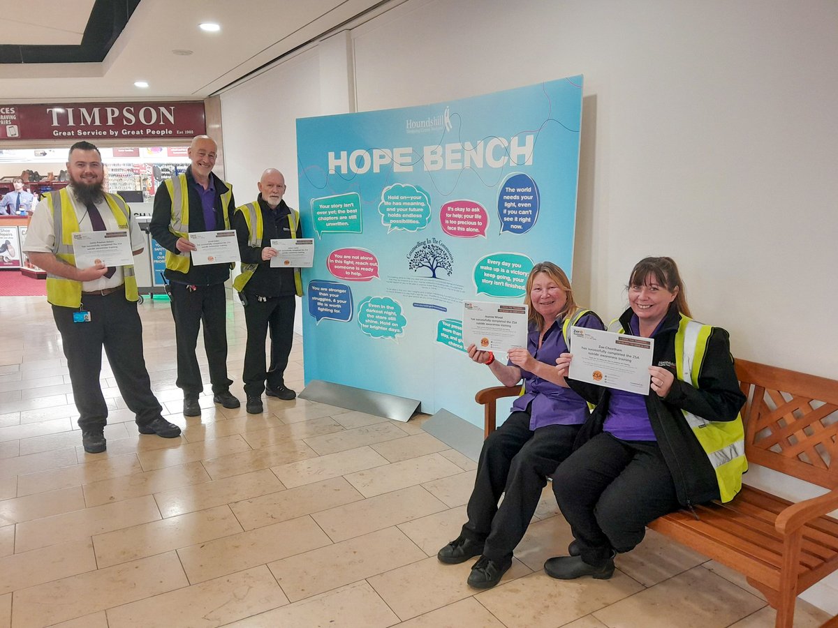 BlackpoolBIDS's tweet photo. Have you come across the Hope Bench at @HoundshillSC? 🛍

It’s a lovely new addition to the town, offering a place to take a break and reflect while you’re out and about. 

Next time you’re in the area, why not take a moment to sit and relax? 

📸 @HoundshillSC

#HopeBench https://t.co/LYXsiXum2a