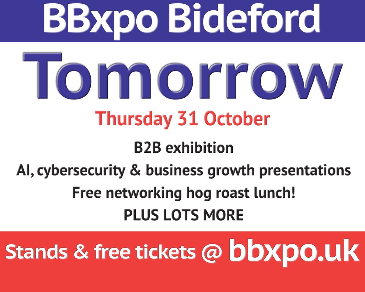 BBxpo's tweet photo. Register your free ticket(s) at
https://t.co/CuQhDCKXAX

#ndevon #northdevon #bbxpo https://t.co/HI7O1mpWA5