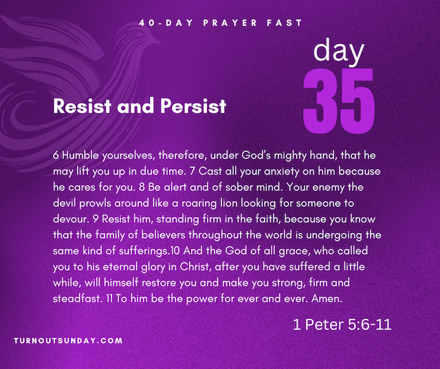 williamsskinner's tweet photo. Day 35 - Resist and Persist | 1 Peter 5:6-11
Visit https://t.co/wgYY7mRL7l to download the Prayer Guide and join us in prayer for our Nation. #PrayFastVote #40DayPrayerFast2024 https://t.co/1velUsf3Xc