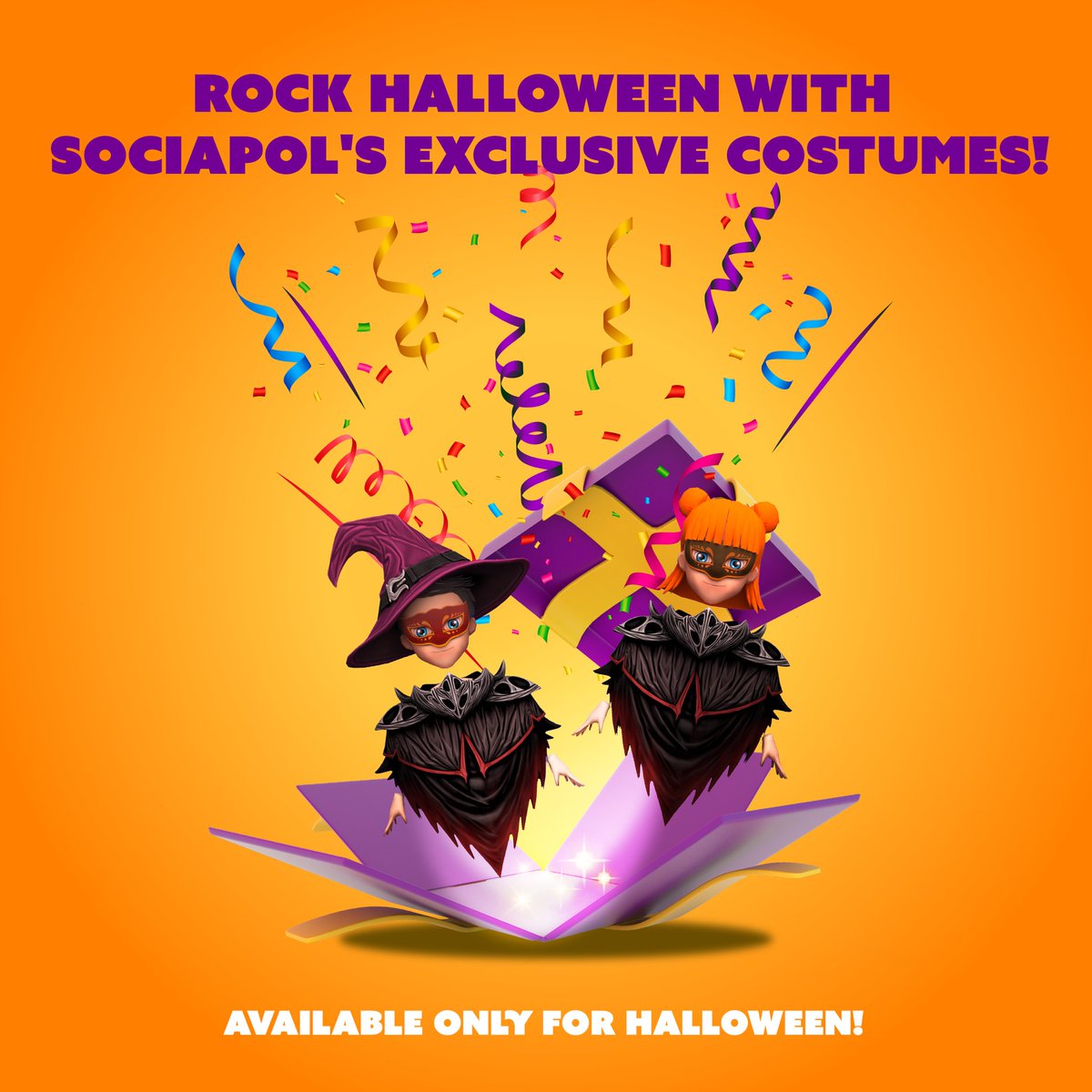sociapol's tweet photo. Time is running out! Grab your exclusive Halloween costume collection before it’s too late!🎃

Celebrate Halloween with SociaPol’s unique costumes and masks. 🦹🧛🏻‍♀️🦹🏻‍♀️

Download now and dive into the fun!👻

#sociapol #hallowen #halloween2024 #halloweencostume https://t.co/CXIwBz14LL