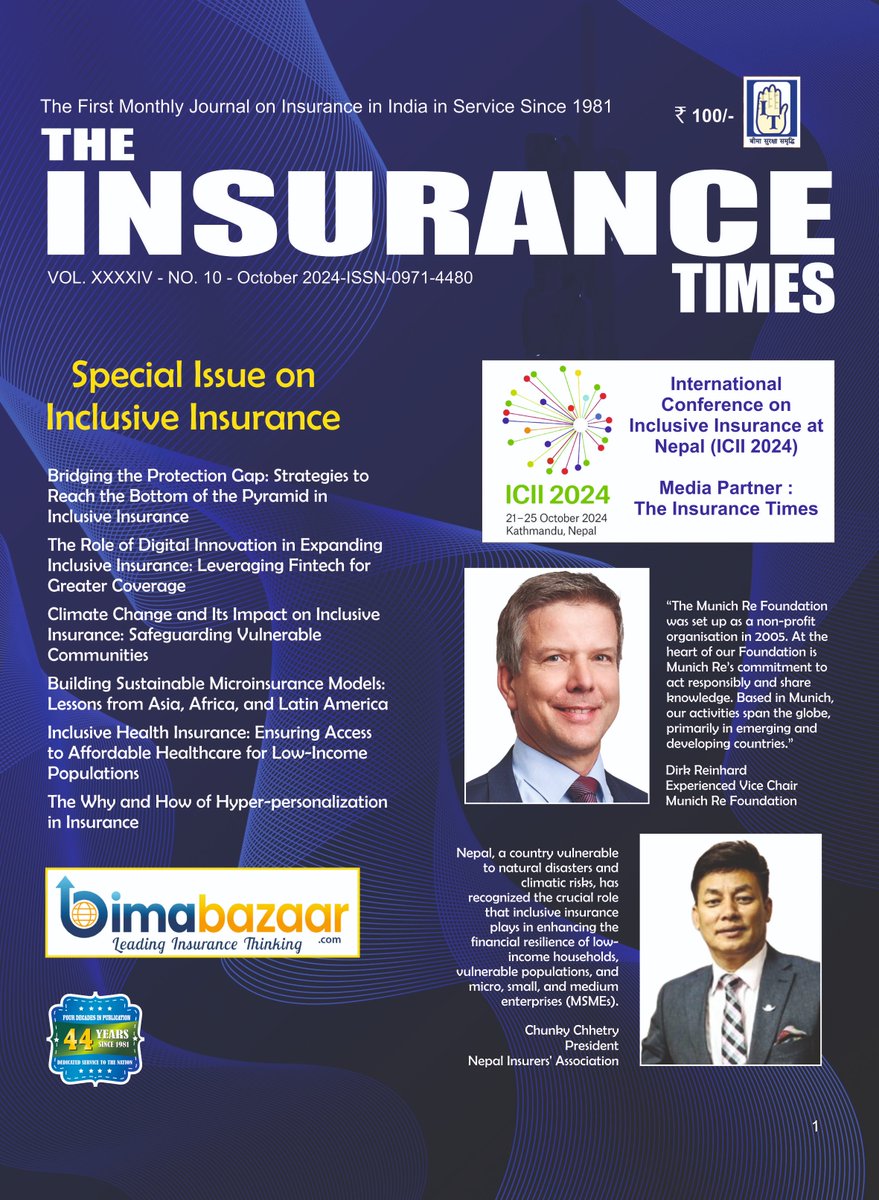 Read The Insurance Times October 2024  - A Special Issue on Inclusive Insurance online.flipbuilder.com/yojw/xzry/
