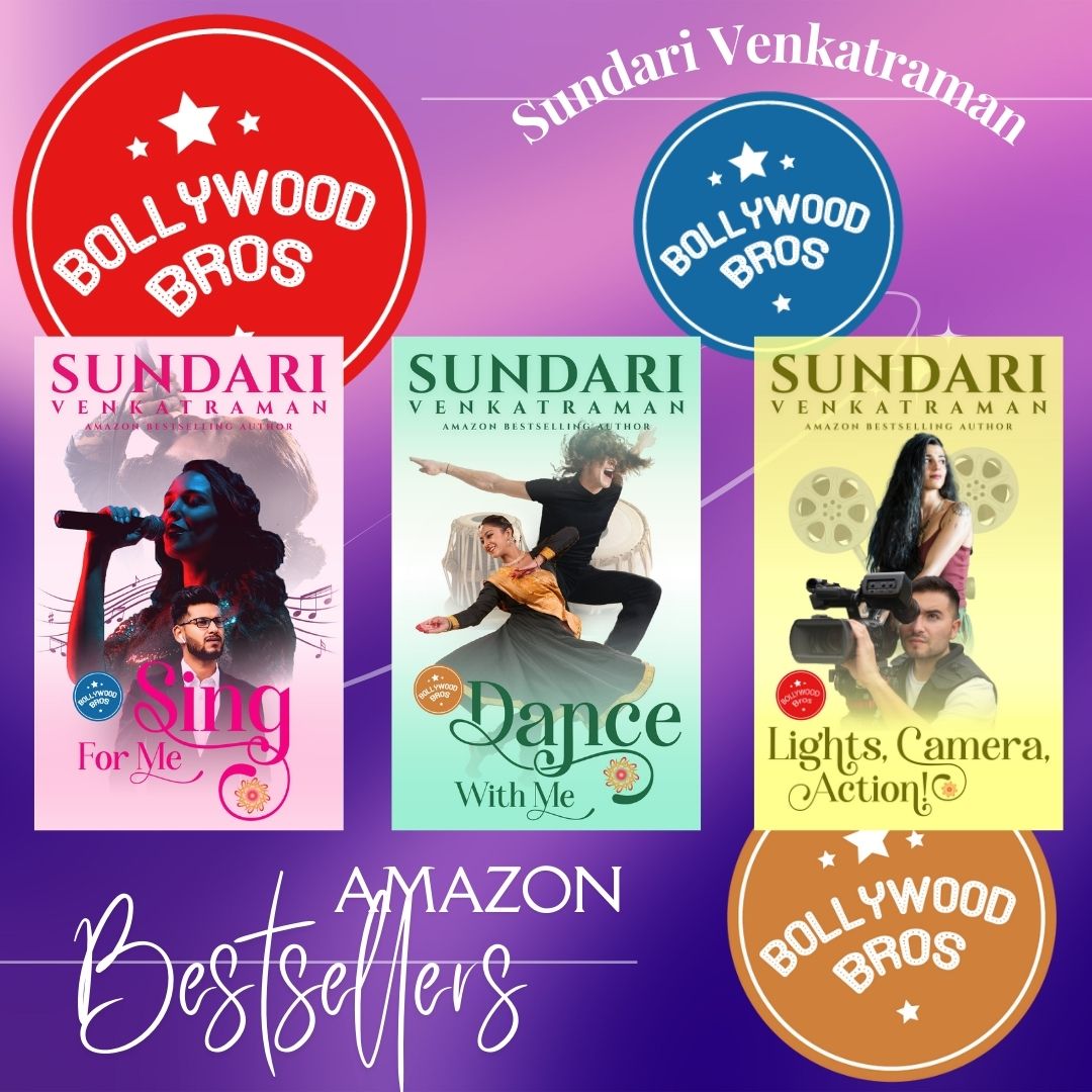 sundarivenkat's tweet photo. FREE on #KindleUnlimited
BOLLYWOOD BROS (Contemporary Romance Trilogy)
Bollywood Bros trilogy follows the stories of the Chandhok brothers Vivaan, Rajiv and Uday, whose lives revolve around Bollywood, the Mumbai film industry.
1. SING FOR ME is the story of Vivaan Chandhok who runs a music production house. Into his life walks Mili, a trained singer. Sparks sizzle instantaneously. Only for Mili to accept someone else’s marriage proposal, walking away from Vivaan’s life, breaking his heart. Will they have a second chance at love?
2. DANCE WITH ME: Award-winning dance choreographer Rajiv Chandhok decides to have an arranged marriage and chooses to wed Inaaya. It’s attraction at first sight… only it’s unable to grow into full-fledged love when Inaaya chooses to emotionally move away from her husband. Will Rajiv be able to woo his way back into her heart?
3. LIGHTS, CAMERA, ACTION! Uday Chandhok is a popular Bollywood movie director who falls for his new assistant director Yamini’s charm and beauty. Only, he believes she’s too young to become his lover. Will Yamini be able to convince him otherwise?
Read this trilogy to delve into the romantic lives of the Bollywood Brothers. All three novels are Amazon Bestsellers much loved by readers of romance.
Grab your copy here: https://t.co/NJX0Yt0BTW

#BollywoodBros #singforme #dancewithme #lightscameraaction #booktrilogy #noveltrilogy #kindletrilogy #sundarivenkatraman #sundarivenkatramanbooks