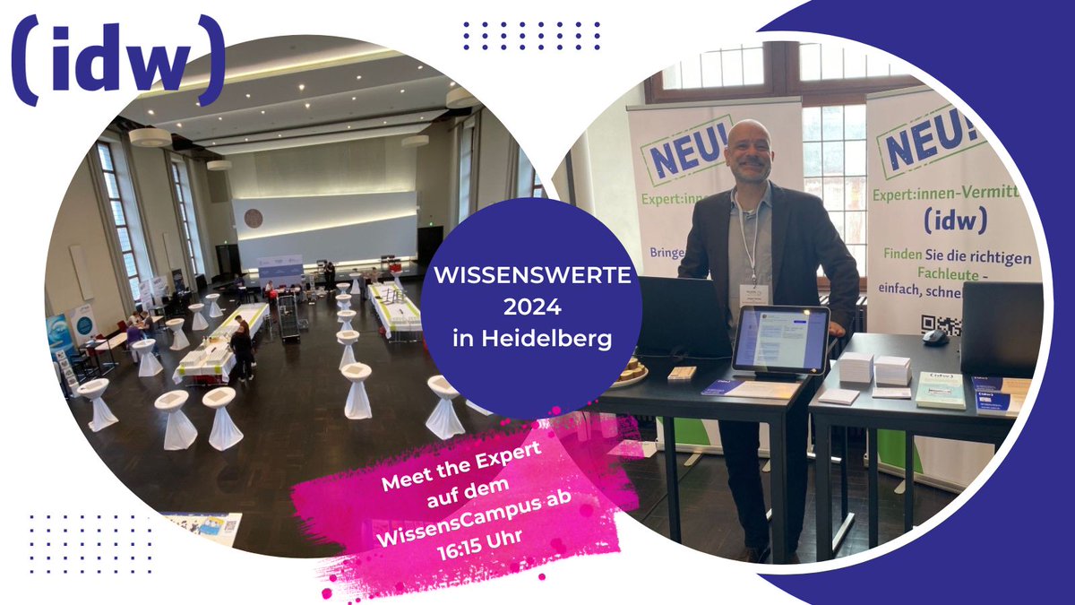 Informationsdienst Wissenschaft - idw (@idw_online) on Twitter photo Der idw ist als Aussteller mit dabei auf der WISSENSWERTE 2024 an der <a href="/UniHeidelberg/">Uni Heidelberg</a>. Kommt vorbei jederzeit und ab 16:15 an unserem Stand, um euch über die neue Expert:innenvermittlung zu informieren. Pralinen gibt es auch! 😉 #ww24 Der idw ist als Aussteller mit dabei auf der WISSENSWERTE 2024 an der <a href="/UniHeidelberg/">Uni Heidelberg</a>. Kommt vorbei jederzeit und ab 16:15 an unserem Stand, um euch über die neue Expert:innenvermittlung zu informieren. Pralinen gibt es auch! 😉 #ww24