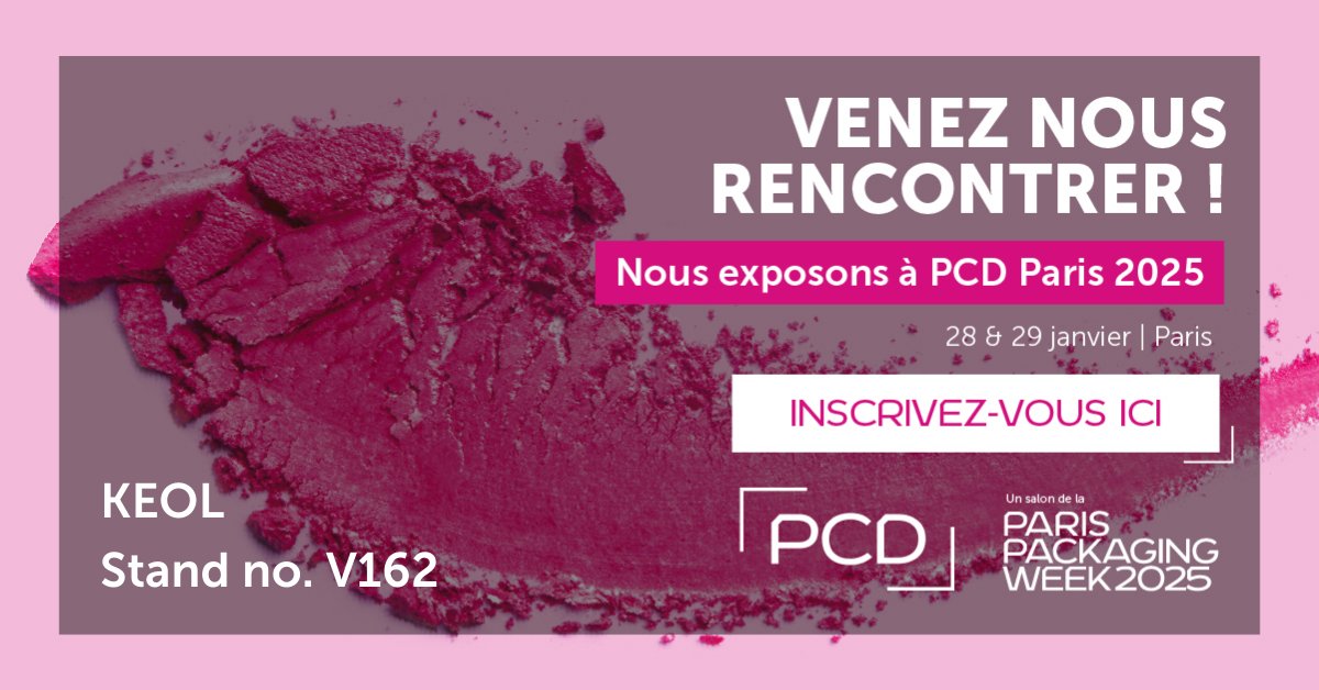 Nous faisons nos préparatifs pour nous rendre à PCD Paris les 28 et 29 janvier ! Nous avons hâte de vous rencontrer et de partager nos innovations – à très bientôt !
Inscrivez-vous ici pour nous rencontrer : lnkd.in/e7xCCJ3C
#pcdparis #parispackagingweek