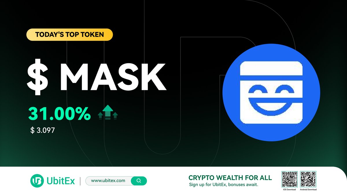 UBX_Official's tweet photo. 🏆 TOKEN OF THE DAY: MASK!
✨ Seize this chance now! ✨
🔥 MASK is gaining momentum! 🔥
📊 Explore the factors behind the buzz!
🔗 Check it out here! https://t.co/7TN8HCjBNg

#UbitEx #toptoken #MASK https://t.co/IGYX5NVP0Z