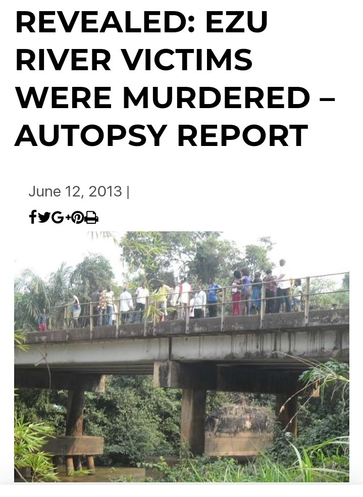 Was this not also the period when many Nigerian youth of South East origin, were slaughtered and dumped in Ezu River? 

And guess who was the Chief Security Officer of Anambra State in 2013? 
May he not happen to Nigeria, Amen.