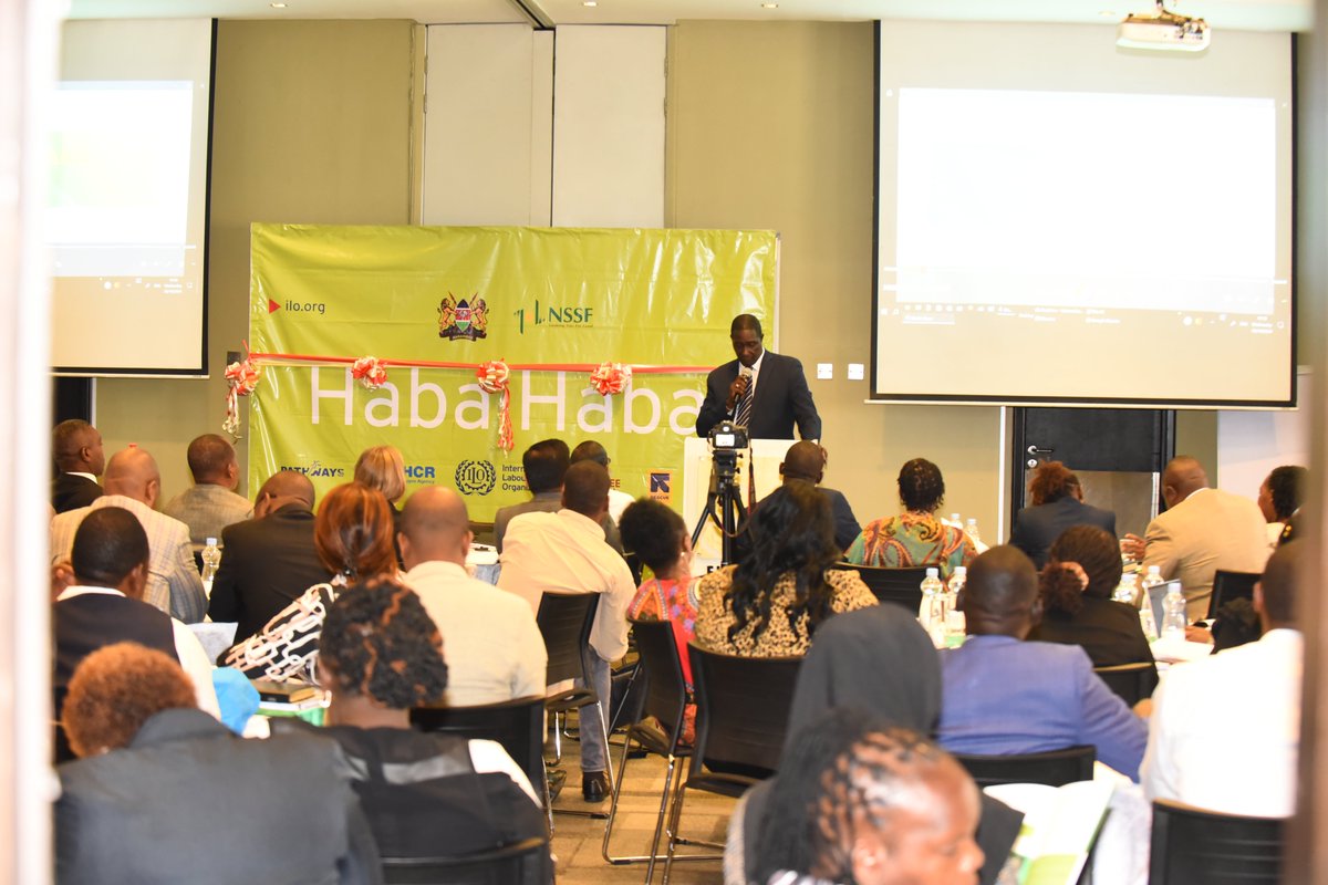 IloProspects's tweet photo. 📢 New Milestone for Inclusion! 

Today, the @ilo, @NSSF_ke &amp; @DRSKenya jointly launched the Haba Haba scheme, funded by @NLinKenya &amp; @StatePRM, opening doors for refugees to join Kenya’s social protection program!

 #SocialProtection #HabaHaba https://t.co/6D4tQ25vUj