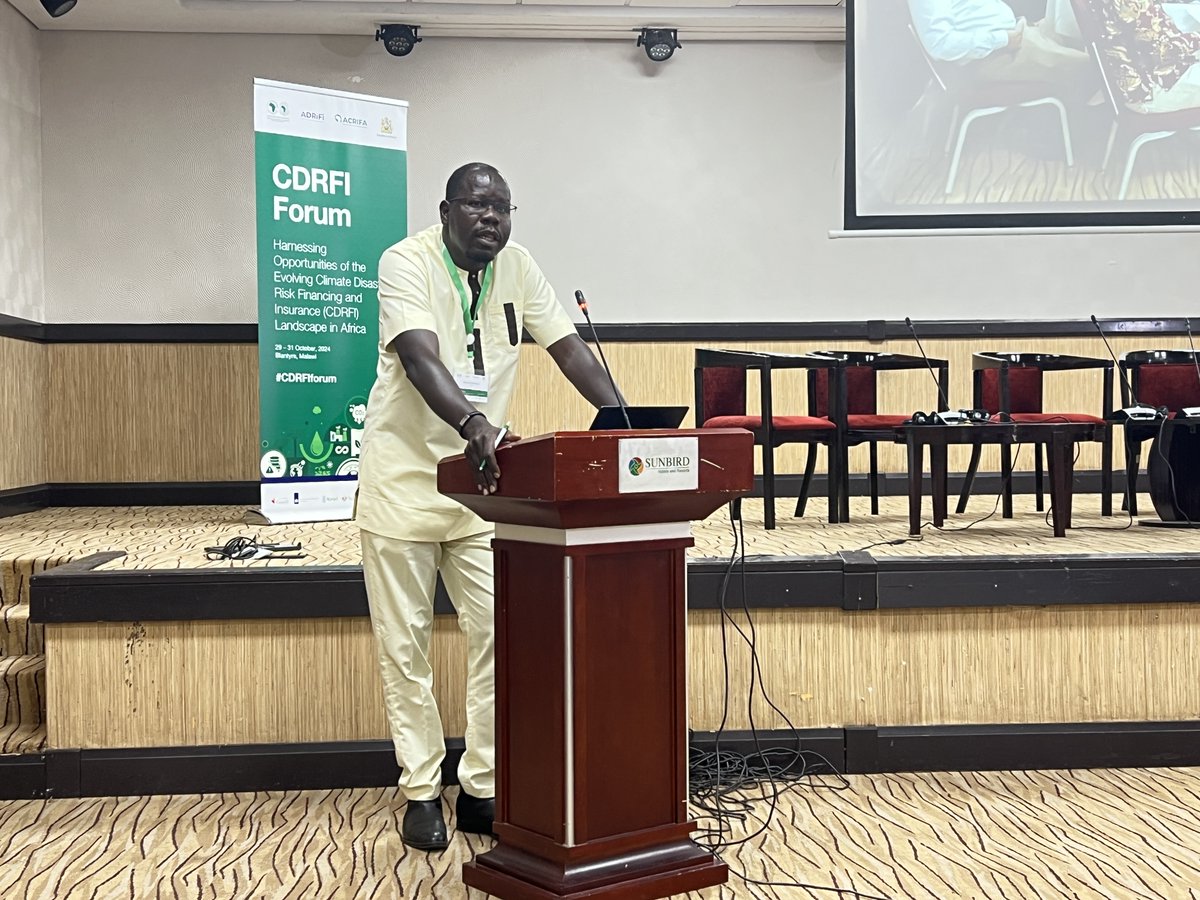 nawsheenh's tweet photo. New session coming up on "Innovating for Resilience: Designing the Next Generation of Climate Risk Financing and Insurance Instruments in Africa". Moderated by @benardonzima.
#CDRFIforum https://t.co/qaOEdual4R