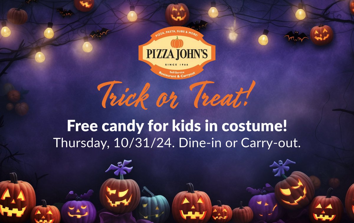 👻 🎃 This Halloween, bring your little monsters by for a spooktacular treat! Whether you're haunting our tables or ghosting by for carry-out, we've got 𝗙𝗥𝗘𝗘 𝗴𝗼𝗼𝗱𝗶𝗲𝘀 for the kiddos! (𝘞𝘩𝘪𝘭𝘦 𝘴𝘶𝘱𝘱𝘭𝘪𝘦𝘴 𝘭𝘢𝘴𝘵.)