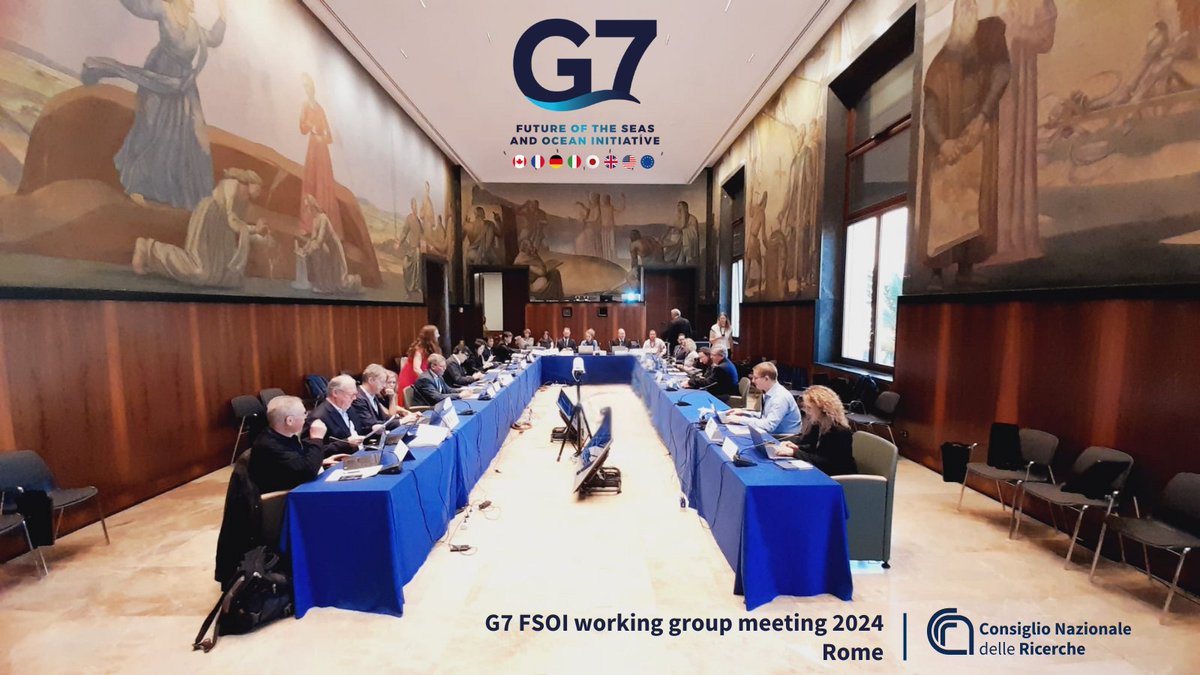 CNRsocial_'s tweet photo. È in corso al #Cnr di #Roma, la riunione del #G7 Working Group Future of Seas and Ocean Initiative #G7_FSOI
🎯sviluppo linee guida per la conservazione degli oceani: infrastrutture di ricerca marine, osservazione dell'Artico, monitoraggio e gemello digitale dell'oceano

@MC_Carro https://t.co/vKjKMPWS4Y
