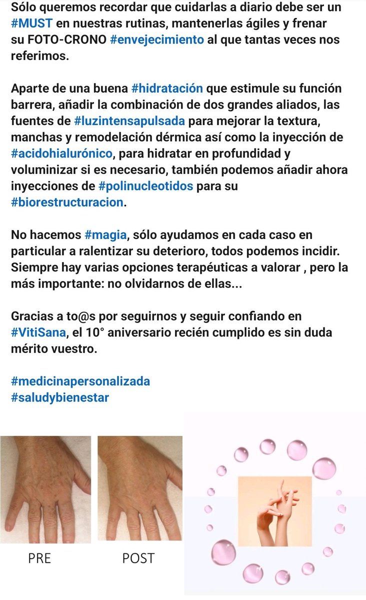 VitisSana's tweet photo. Qué afortunados somos de tener este apéndice prensil con varios dedos que son capaces de desempeñar una gran variedad de funciones como sujetar, tocar, sentir, acariciar y muchas cosas más. Nuestras queridas #MANOS.
Lée  nuestro post. Gracias a to@s por seguirnos en #VitiSana https://t.co/WsRKnCOR5b