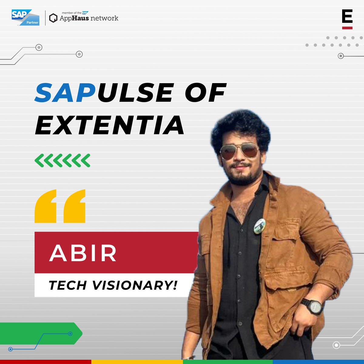 EXTENTIA's tweet image. Abir, our Tech Visionary, experienced a transformative journey with #Extentia’s SAP team. Starting with minimal SAP knowledge, he now plays a key role in a project for a healthcare giant. He’s grateful for a supportive, brilliant team and proud to be a part of the #SAPBTP family!