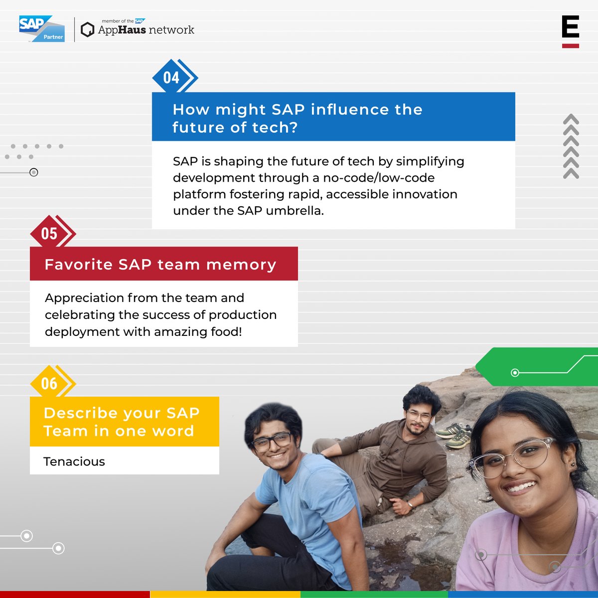 EXTENTIA's tweet image. Abir, our Tech Visionary, experienced a transformative journey with #Extentia’s SAP team. Starting with minimal SAP knowledge, he now plays a key role in a project for a healthcare giant. He’s grateful for a supportive, brilliant team and proud to be a part of the #SAPBTP family!